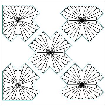 (image for) Spindrift Small Plate Feather Background Set-L04633*